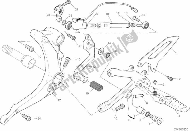 Alle onderdelen voor de Voetsteunen Links van de Ducati Superbike 1199 Panigale ABS 2012